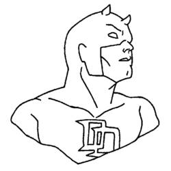Dessin à colorier: Daredevil (Super-héros et Super-vilains) #78208 - Coloriages à Imprimer Gratuits