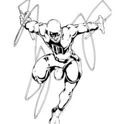 Dessin à colorier: Daredevil (Super-héros et Super-vilains) #78209 - Coloriages à Imprimer Gratuits