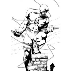 Dessin à colorier: Daredevil (Super-héros et Super-vilains) #78211 - Coloriages à Imprimer Gratuits