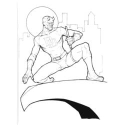 Dessin à colorier: Daredevil (Super-héros et Super-vilains) #78213 - Coloriages à Imprimer Gratuits