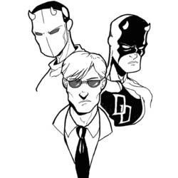 Dessin à colorier: Daredevil (Super-héros et Super-vilains) #78215 - Coloriages à Imprimer Gratuits