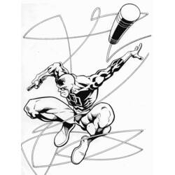 Dessin à colorier: Daredevil (Super-héros et Super-vilains) #78216 - Coloriages à Imprimer Gratuits