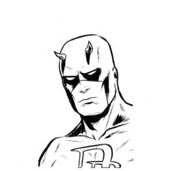 Dessin à colorier: Daredevil (Super-héros et Super-vilains) #78218 - Coloriages à Imprimer Gratuits