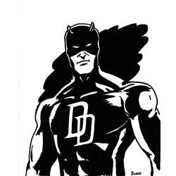 Dessin à colorier: Daredevil (Super-héros et Super-vilains) #78227 - Coloriages à Imprimer Gratuits