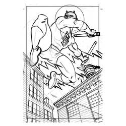 Dessin à colorier: Daredevil (Super-héros et Super-vilains) #78229 - Coloriages à Imprimer Gratuits
