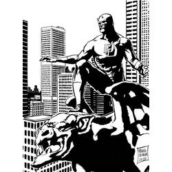 Dessin à colorier: Daredevil (Super-héros et Super-vilains) #78232 - Coloriages à Imprimer Gratuits