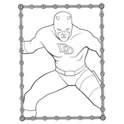 Dessin à colorier: Daredevil (Super-héros et Super-vilains) #78233 - Coloriages à Imprimer Gratuits