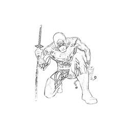 Dessin à colorier: Daredevil (Super-héros et Super-vilains) #78317 - Coloriages à Imprimer Gratuits