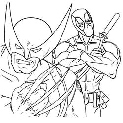 Dessin à colorier: Deadpool (Super-héros et Super-vilains) #197774 - Coloriages à Imprimer Gratuits