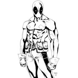 Dessin à colorier: Deadpool (Super-héros et Super-vilains) #82824 - Coloriages à Imprimer Gratuits