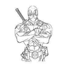 Dessin à colorier: Deadpool (Super-héros et Super-vilains) #82826 - Coloriages à Imprimer Gratuits