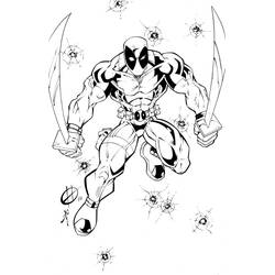 Dessin à colorier: Deadpool (Super-héros et Super-vilains) #82827 - Coloriages à Imprimer Gratuits