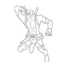 Dessin à colorier: Deadpool (Super-héros et Super-vilains) #82829 - Coloriages à Imprimer Gratuits