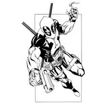 Dessin à colorier: Deadpool (Super-héros et Super-vilains) #82830 - Coloriages à Imprimer Gratuits