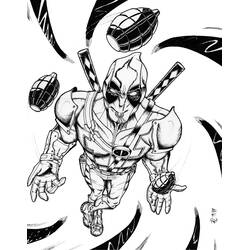 Dessin à colorier: Deadpool (Super-héros et Super-vilains) #82832 - Coloriages à Imprimer Gratuits