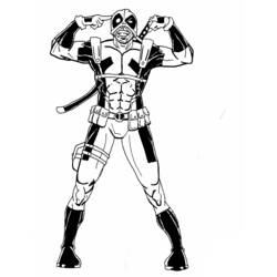 Dessin à colorier: Deadpool (Super-héros et Super-vilains) #82837 - Coloriages à Imprimer Gratuits