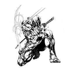 Dessin à colorier: Deadpool (Super-héros et Super-vilains) #82839 - Coloriages à Imprimer Gratuits