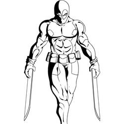 Dessin à colorier: Deadpool (Super-héros et Super-vilains) #82843 - Coloriages à Imprimer Gratuits