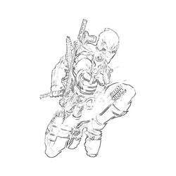Dessin à colorier: Deadpool (Super-héros et Super-vilains) #82844 - Coloriages à Imprimer Gratuits