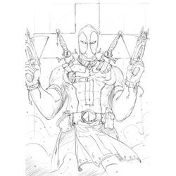 Dessin à colorier: Deadpool (Super-héros et Super-vilains) #82845 - Coloriages à Imprimer Gratuits