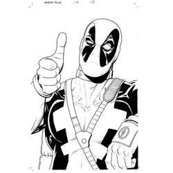 Dessin à colorier: Deadpool (Super-héros et Super-vilains) #82847 - Coloriages à Imprimer Gratuits