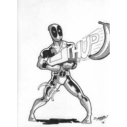 Dessin à colorier: Deadpool (Super-héros et Super-vilains) #82856 - Coloriages à Imprimer Gratuits