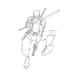Dessin à colorier: Deadpool (Super-héros et Super-vilains) #82883 - Coloriages à Imprimer Gratuits
