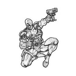 Dessin à colorier: Deadpool (Super-héros et Super-vilains) #82893 - Coloriages à Imprimer Gratuits