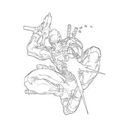 Dessin à colorier: Deadpool (Super-héros et Super-vilains) #82895 - Coloriages à Imprimer Gratuits