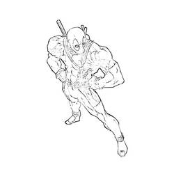 Dessin à colorier: Deadpool (Super-héros et Super-vilains) #82904 - Coloriages à Imprimer Gratuits