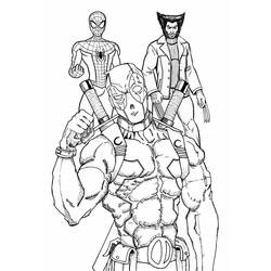 Dessin à colorier: Deadpool et Wolverine (Super-héros et Super-vilains) #219330 - Coloriages à Imprimer Gratuits