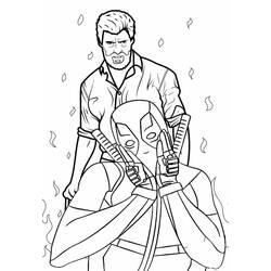 Dessin à colorier: Deadpool et Wolverine (Super-héros et Super-vilains) #219334 - Coloriages à Imprimer Gratuits