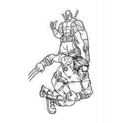Dessin à colorier: Deadpool et Wolverine (Super-héros et Super-vilains) #219337 - Coloriages à Imprimer Gratuits