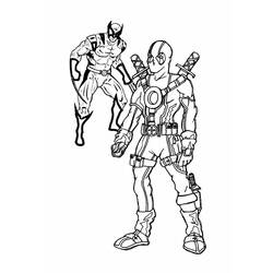 Dessin à colorier: Deadpool et Wolverine (Super-héros et Super-vilains) #219340 - Coloriages à Imprimer Gratuits