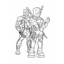 Dessin à colorier: Deadpool et Wolverine (Super-héros et Super-vilains) #219343 - Coloriages à Imprimer Gratuits