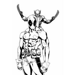 Dessin à colorier: Deadpool et Wolverine (Super-héros et Super-vilains) #219346 - Coloriages à Imprimer Gratuits