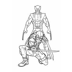 Dessin à colorier: Deadpool et Wolverine (Super-héros et Super-vilains) #219351 - Coloriages à Imprimer Gratuits