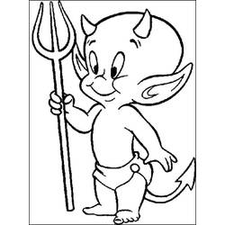 Dessin à colorier: Diable (Super-héros et Super-vilains) #204124 - Coloriages à Imprimer Gratuits
