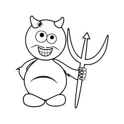 Dessin à colorier: Diable (Super-héros et Super-vilains) #204125 - Coloriages à Imprimer Gratuits