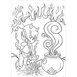 Dessin à colorier: Diable (Super-héros et Super-vilains) #204126 - Coloriages à Imprimer Gratuits