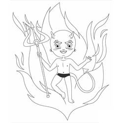 Dessin à colorier: Diable (Super-héros et Super-vilains) #204127 - Coloriages à Imprimer Gratuits
