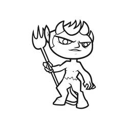 Dessin à colorier: Diable (Super-héros et Super-vilains) #204129 - Coloriages à Imprimer Gratuits
