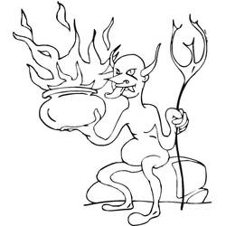 Dessin à colorier: Diable (Super-héros et Super-vilains) #204132 - Coloriages à Imprimer Gratuits