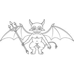 Dessin à colorier: Diable (Super-héros et Super-vilains) #204135 - Coloriages à Imprimer Gratuits