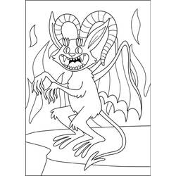 Dessin à colorier: Diable (Super-héros et Super-vilains) #204137 - Coloriages à Imprimer Gratuits