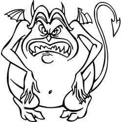 Dessin à colorier: Diable (Super-héros et Super-vilains) #204141 - Coloriages à Imprimer Gratuits