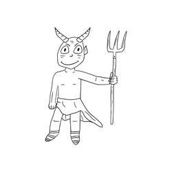 Dessin à colorier: Diable (Super-héros et Super-vilains) #204145 - Coloriages à Imprimer Gratuits