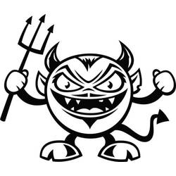 Dessin à colorier: Diable (Super-héros et Super-vilains) #204146 - Coloriages à Imprimer Gratuits