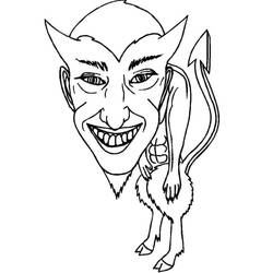 Dessin à colorier: Diable (Super-héros et Super-vilains) #204147 - Coloriages à Imprimer Gratuits