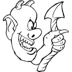 Dessin à colorier: Diable (Super-héros et Super-vilains) #204148 - Coloriages à Imprimer Gratuits
